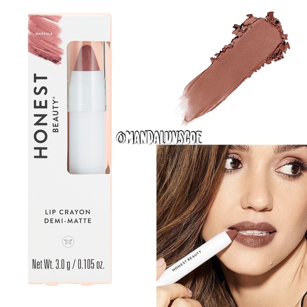 💗HONEST BEAUTY Lip Crayon- Demi Matte Marsala